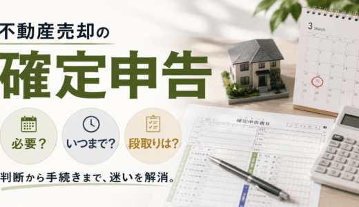 不動産売却の確定申告｜必要？いつまで？段取りと判断まで解説