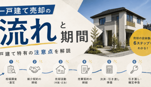 一戸建て売却の流れと期間｜戸建て特有の注意点を6ステップ解説