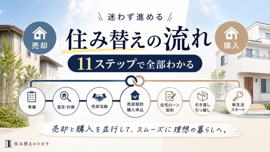 住み替えの流れを11ステップで解説｜売却と購入を同時に進める完全ロードマップ