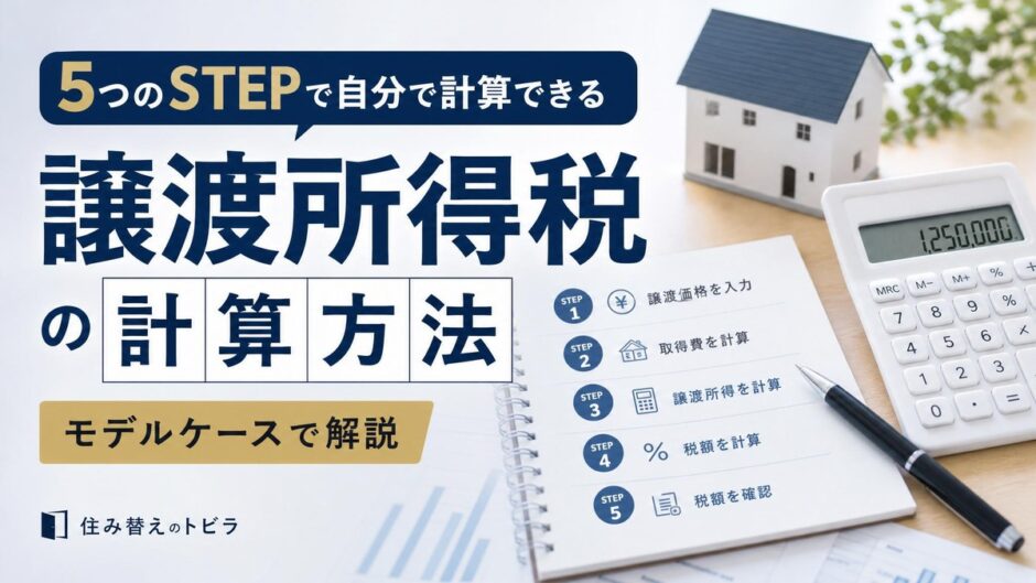 不動産売却の譲渡所得税の計算方法｜5つのSTEPとモデルケースで解説