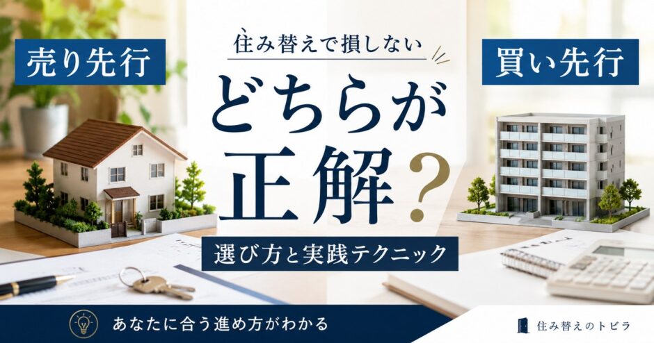 売り先行・買い先行はどちら？住み替えで損しない選び方と実践テクニック