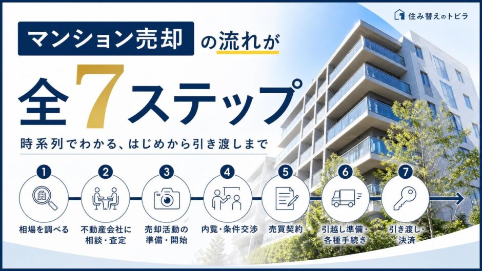 マンション売却の全7ステップ｜流れ・期間・注意点を時系列で解説