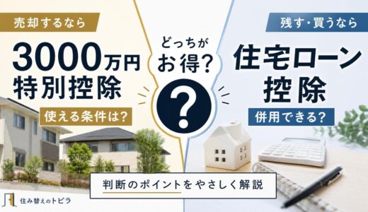 マイホーム売却の3000万円特別控除|要件・節税額・住宅ローン控除との比較