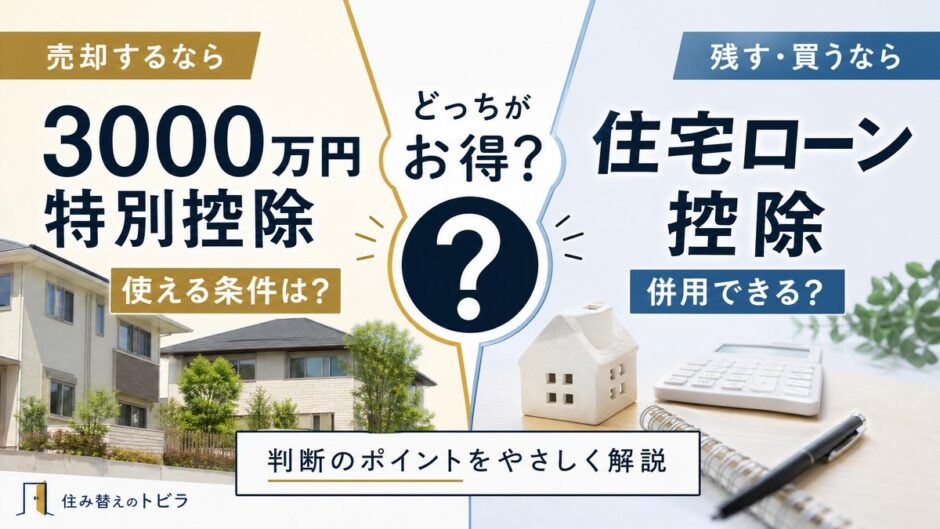 マイホーム売却の3000万円特別控除|要件・節税額・住宅ローン控除との比較