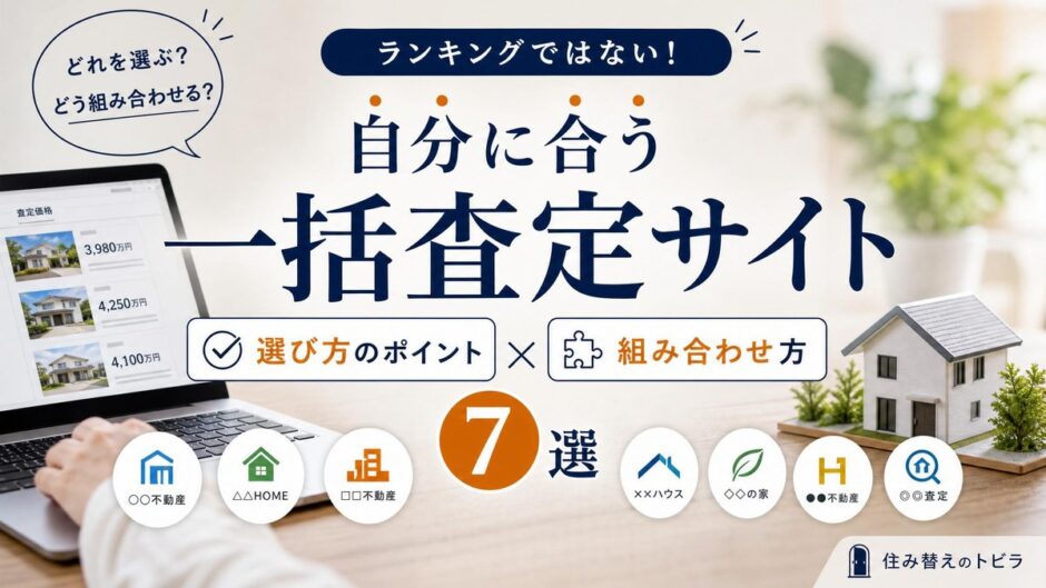 不動産売却の一括査定サイトおすすめ7選｜選び方と組み合わせ方