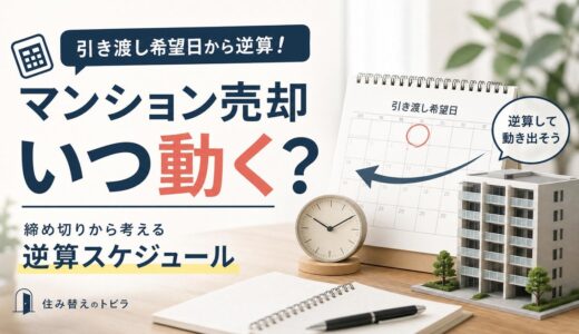 マンション売却の期間は平均5〜6カ月｜引き渡し日から逆算する着手時期