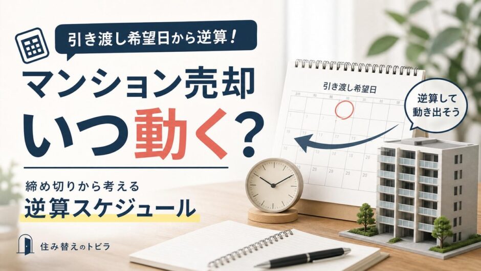 マンション売却の期間は平均5〜6カ月｜引き渡し日から逆算する着手時期