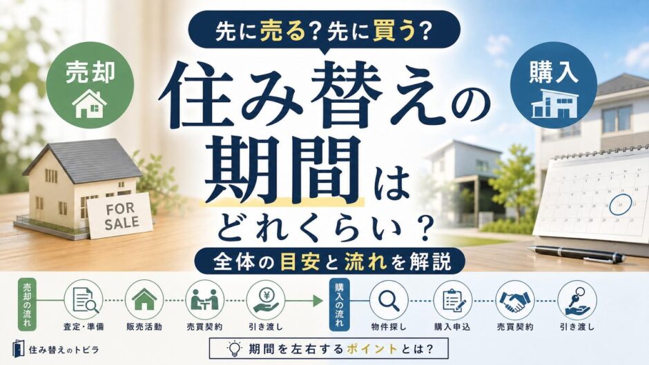 住み替えの期間はどれくらい？全体の目安と流れを解説