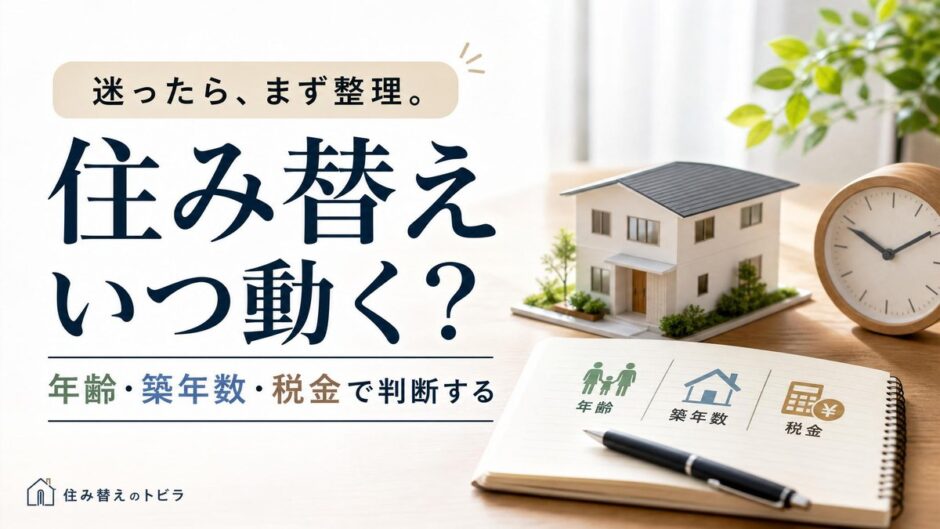 住み替えのタイミングはいつ？年齢・築年数・税金で見極める