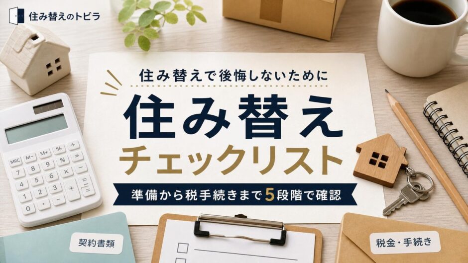 住み替えチェックリスト｜準備から税手続きまで5段階で確認