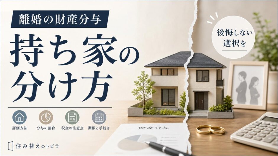 離婚の財産分与｜自宅の分け方・割合・税金・期限を解説