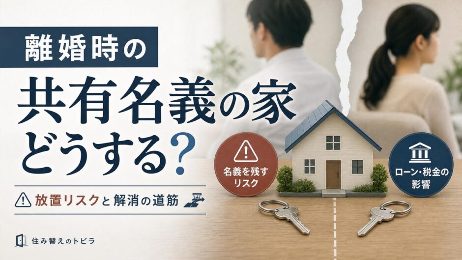 離婚で共有名義の家はどうする？放置リスクとローン・税金