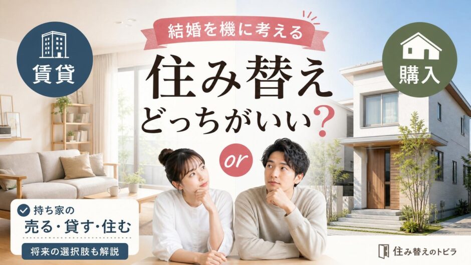 結婚を機の住み替え｜賃貸か購入か・持ち家の売る貸す住むを解説