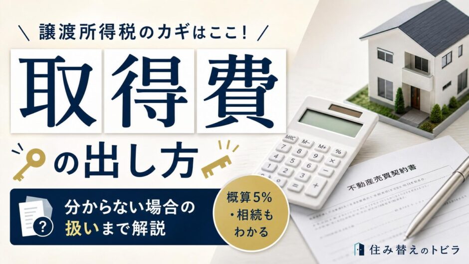 不動産の取得費の計算方法｜減価償却・5%概算・相続まで