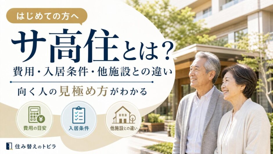 サ高住とは？費用や入居条件、他施設との違いをわかりやすく解説