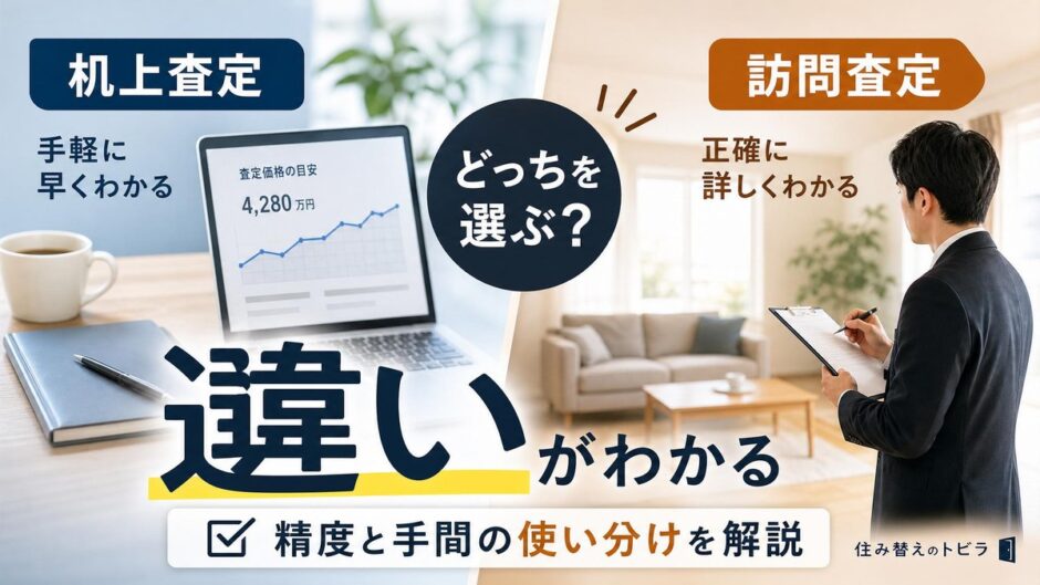 机上査定と訪問査定の違いは？選び方と使い分けを解説