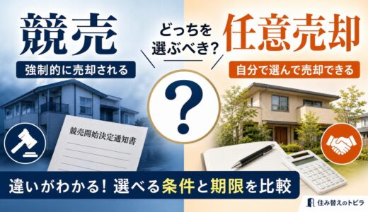 競売と任意売却の違いは？選べる条件と期限を比較