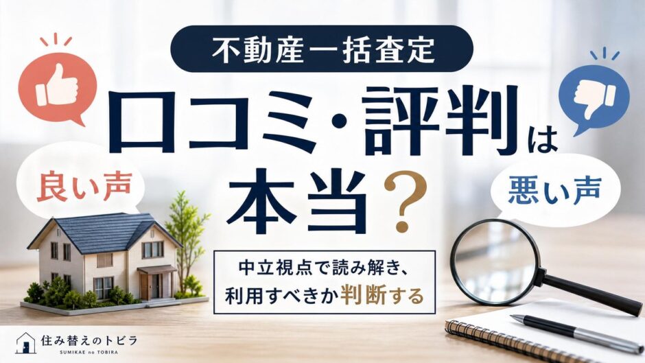 不動産一括査定の口コミ・評判は本当？良い声と悪い声を中立解説