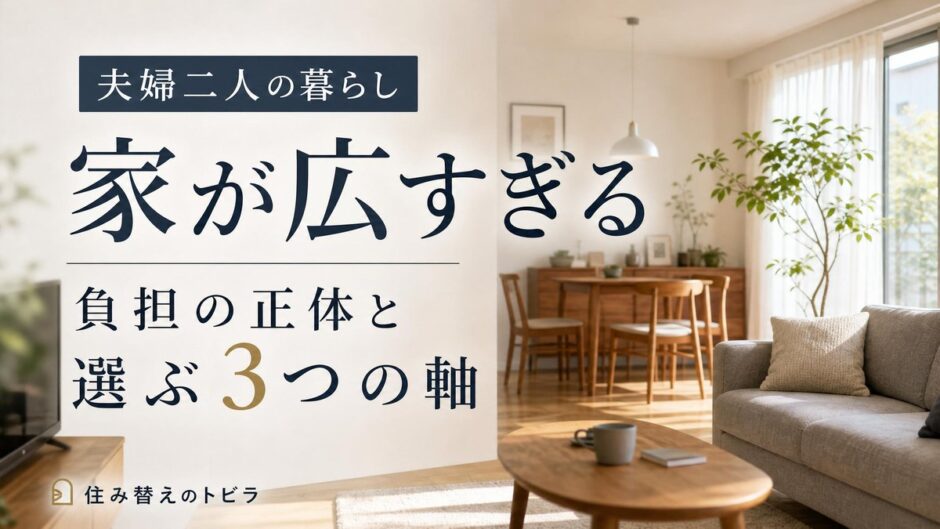 夫婦二人に家が広すぎる｜負担の正体と選ぶ3つの軸