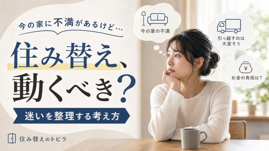 今の家に不満で住み替えを迷うときの整理法