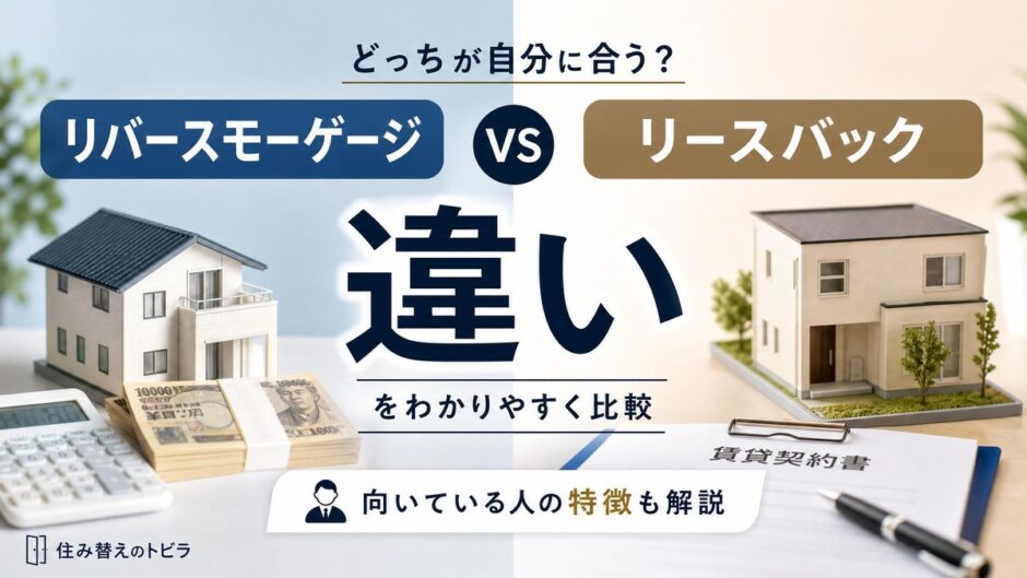 リバースモーゲージとリースバックの違いを比較