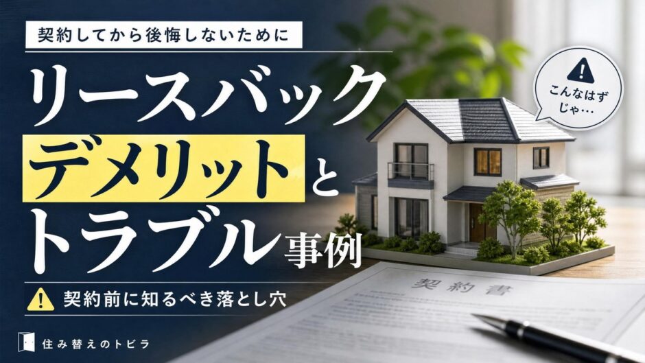 リースバックのデメリットとトラブル事例｜後悔しない契約前チェック