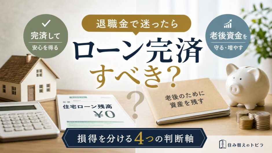 退職金で住宅ローンを完済すべきか｜損得を分ける4つの判断軸