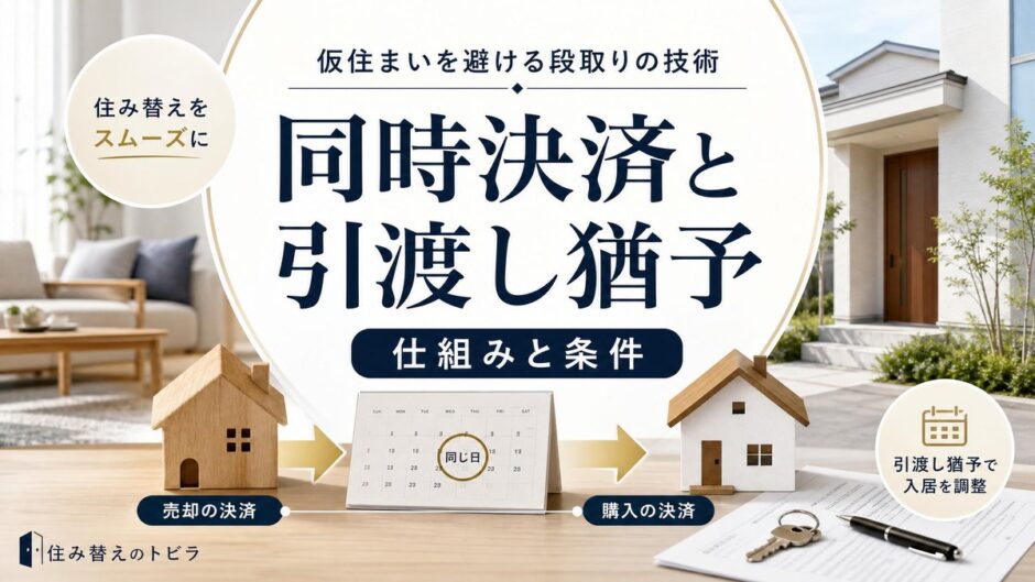 住み替えの同時決済と引渡し猶予とは？仕組みと条件