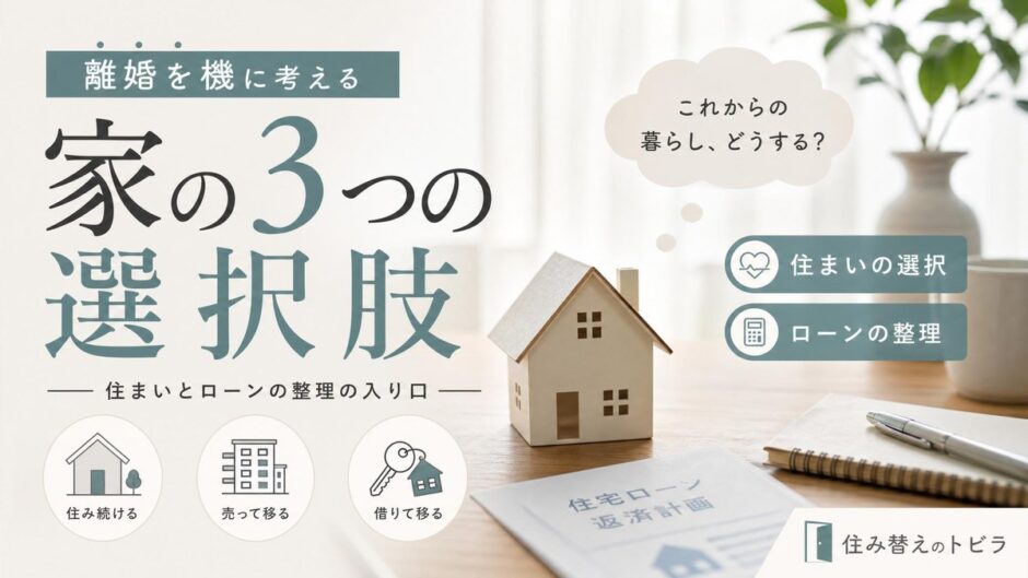 離婚の住み替えで家はどうする？3つの選択肢と選び方を整理