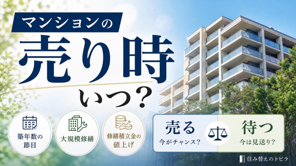 マンションの売り時はいつ？築年数・大規模修繕・税で見極める