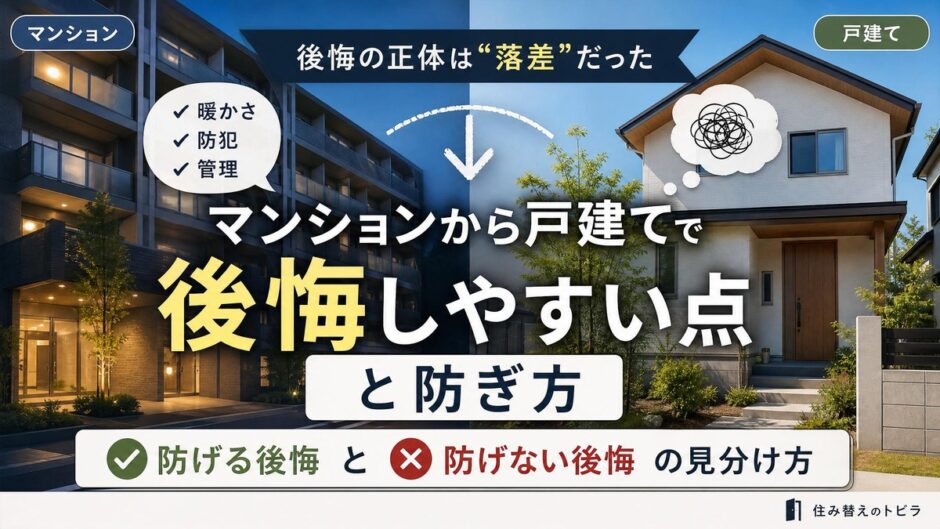 マンションから戸建てで後悔しやすい点と防ぎ方