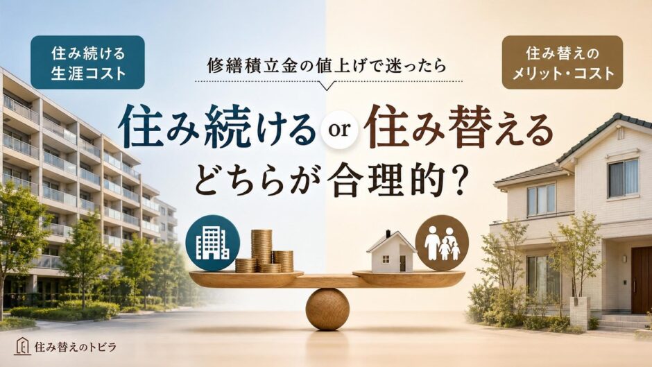 修繕積立金の値上げで住み替え？生涯コストで考える