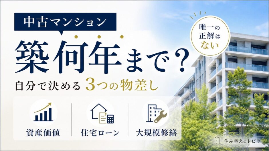 中古マンションは築何年まで？買う側の判断軸を3つの物差しで解説