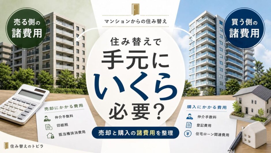 中古マンション住み替えの諸費用｜売却と購入で手元にいくら