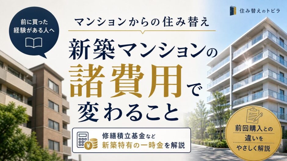 新築マンションへの住み替え｜諸費用の目安と前回購入との違い