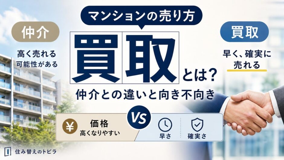 マンションの買取とは？仲介との違いと向き不向き