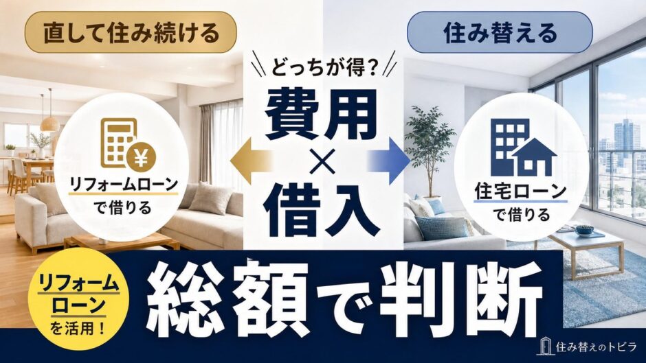 マンション住み替えのリフォームローン｜直すか住み替えかを総額で判断