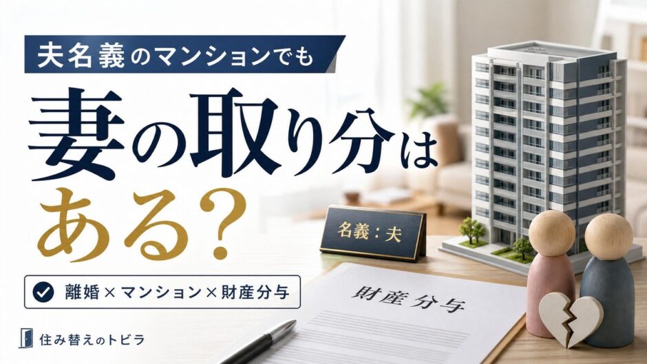 夫名義のマンション、離婚の財産分与で妻の取り分は？
