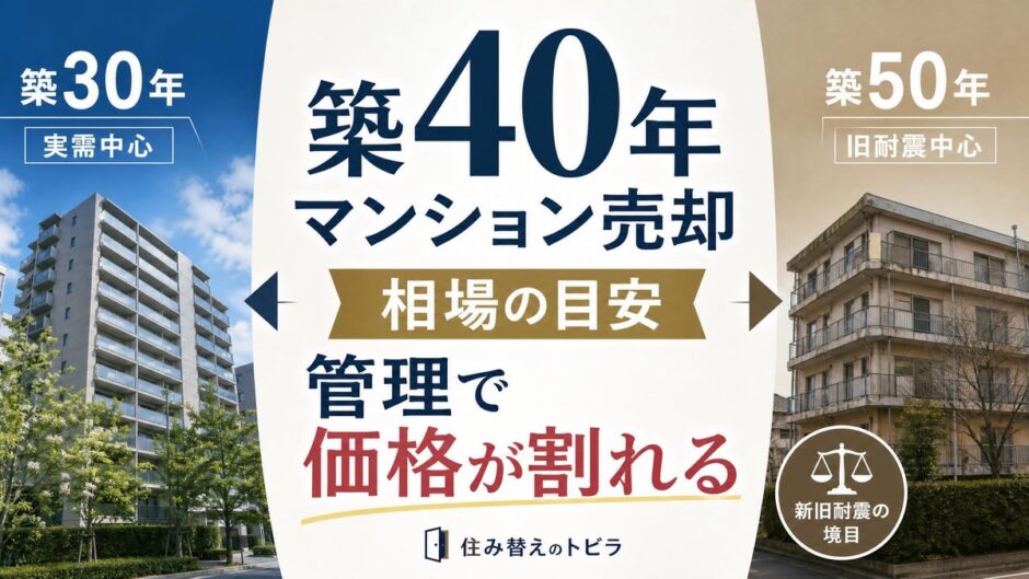 築40年マンション売却の相場｜首都圏の目安と売り方