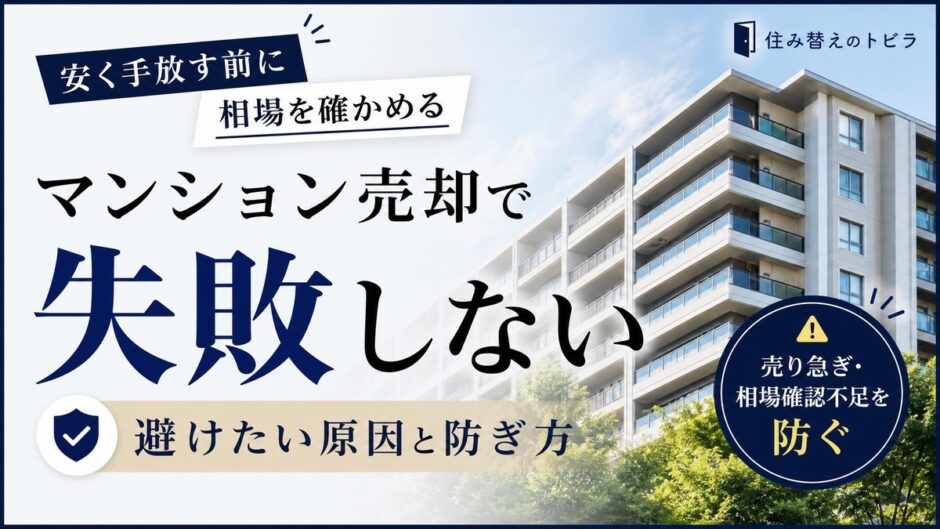 マンション売却で多い失敗とその避け方｜安く手放す前に相場を確かめる