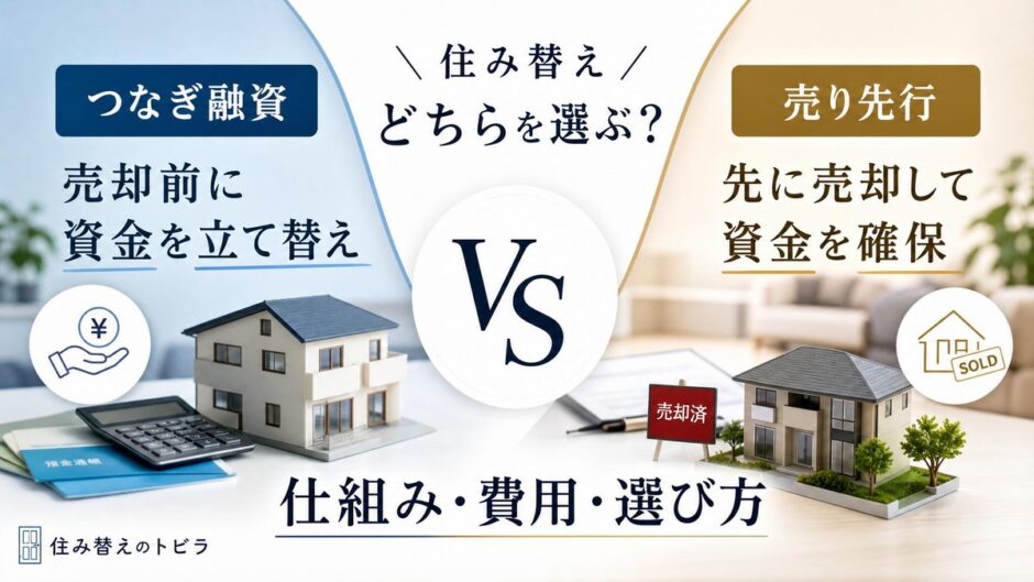 住み替えのつなぎ融資とは？仕組みと費用、売り先行との選び方