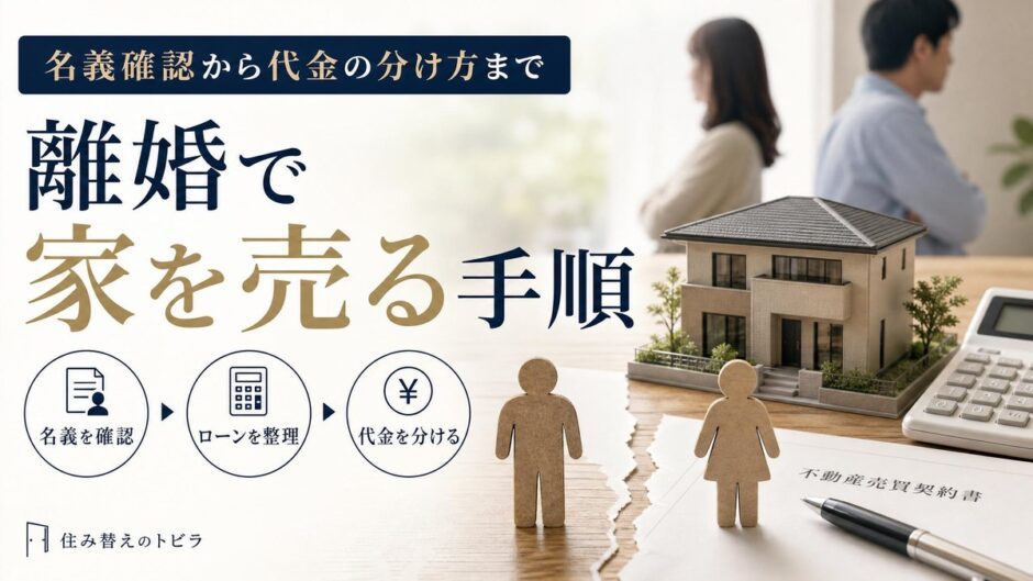 離婚で家を売る方法｜名義確認から代金分配まで手順を解説