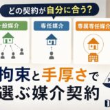 媒介契約の違いは5つ｜一般・専任・専属専任を比較し自分で選ぶ