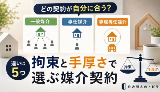 媒介契約の違いは5つ｜一般・専任・専属専任を比較し自分で選ぶ