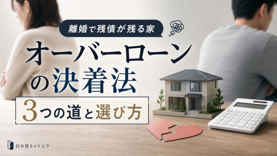 離婚でオーバーローンの家はどうなる？決着の3つの道と選び方