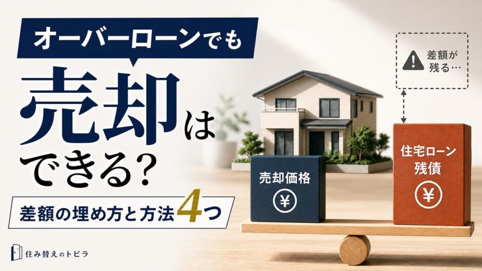 オーバーローンでも売却はできる｜差額の埋め方と方法4つ