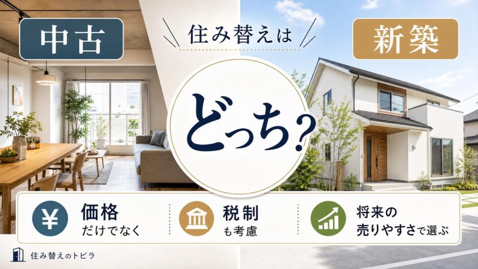 住み替えは中古・新築どっち？価格・税制・将来の売りやすさで選ぶ
