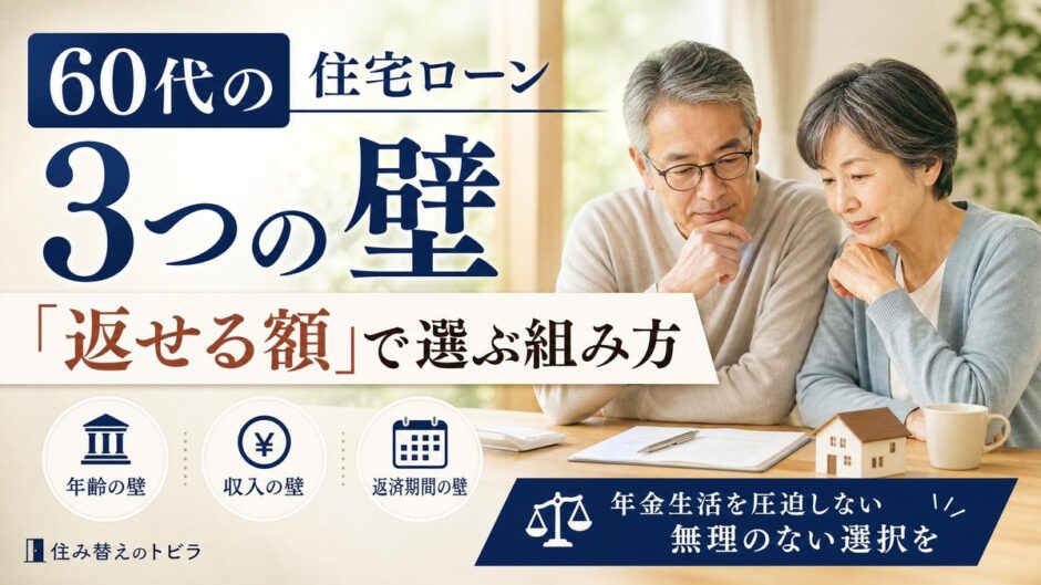 60代の住宅ローン｜3つの壁と「返せる額」で選ぶ組み方