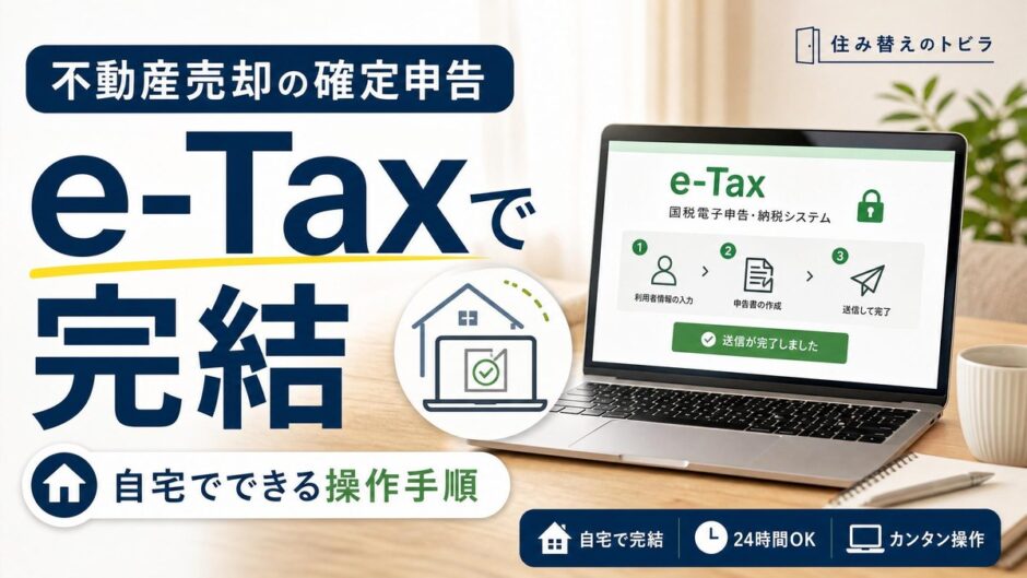 不動産売却の確定申告はe-Taxで完結｜自宅でできる操作手順