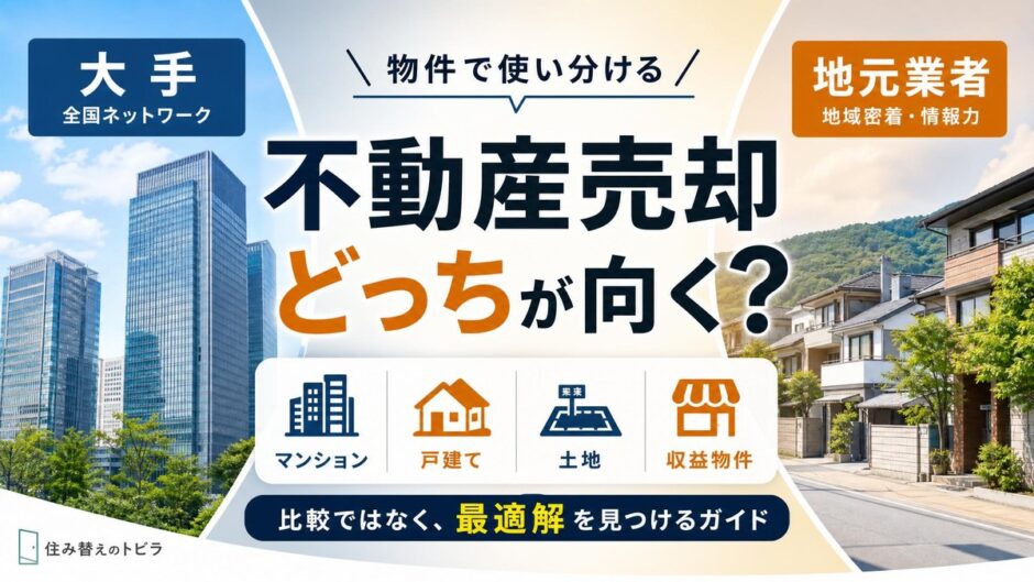 不動産売却は大手と地元どっち？物件で使い分ける比較ガイド